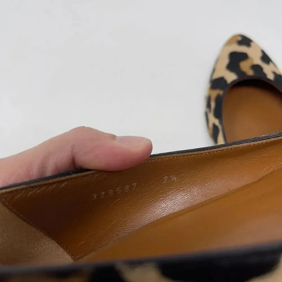 Aquatalia Brown Mohair Animal Print Shoe - Picture 8 of 9